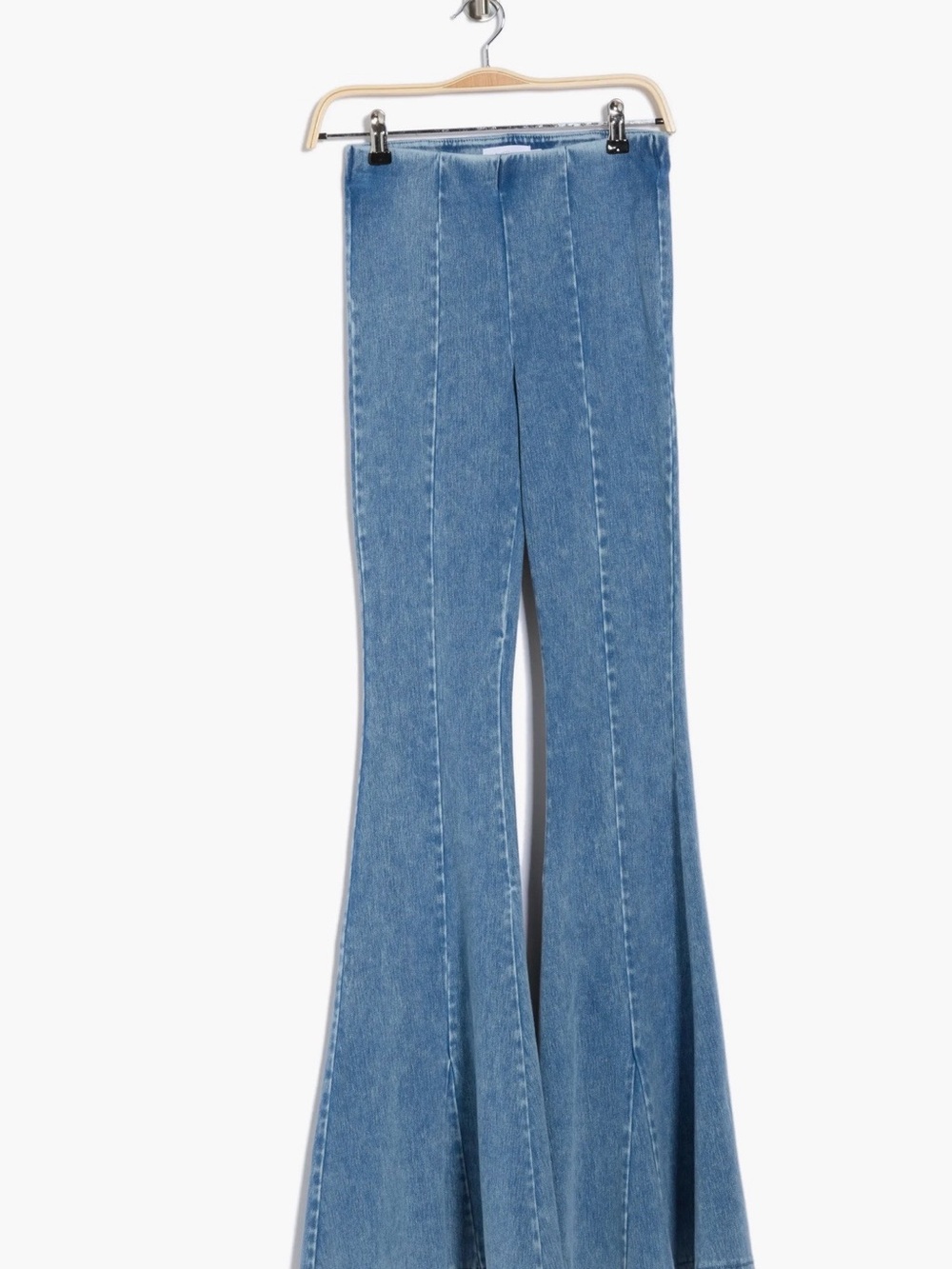 Good American Light Blue High-Rise Flare Jeans